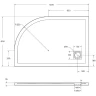 Душевой поддон из искусственного камня BelBagno Uno 120x80 L TRAY-MR-UNO-RH-120/80-550-35-W-L-CR