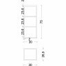 Шкаф пенал Boheme Armadi Art Loft 30 895-A подвесной