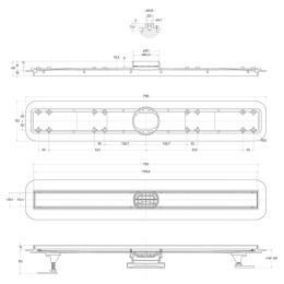 душевой лоток BelBagno Luce BB-LD-LUCE-80-CR