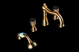 Смеситель на борт ванны Boheme Royal Cristal 391-Royal/CRST black