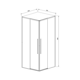 Душевой уголок Vincea Slim-N 100x80 VSS-4SN8010CLB