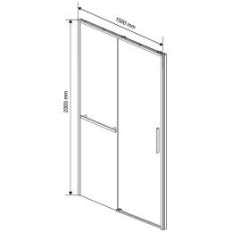 Душевая дверь Vincea Slim Soft 150 VDS-1SS150CLG