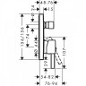 Смеситель для душа Hansgrohe Finoris 76415670 черный матовый