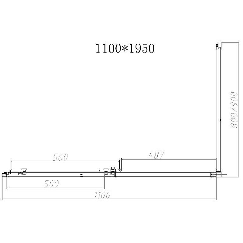 Душевой уголок Vincea Slim-N 110x90 VSR-4SN9011CLG