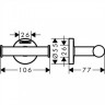 Крючок Hansgrohe Logis Universal 41725000 Хром