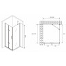 Душевой уголок Abber Zart 90x70 AG08090P-S71 профиль Хром стекло прозрачное