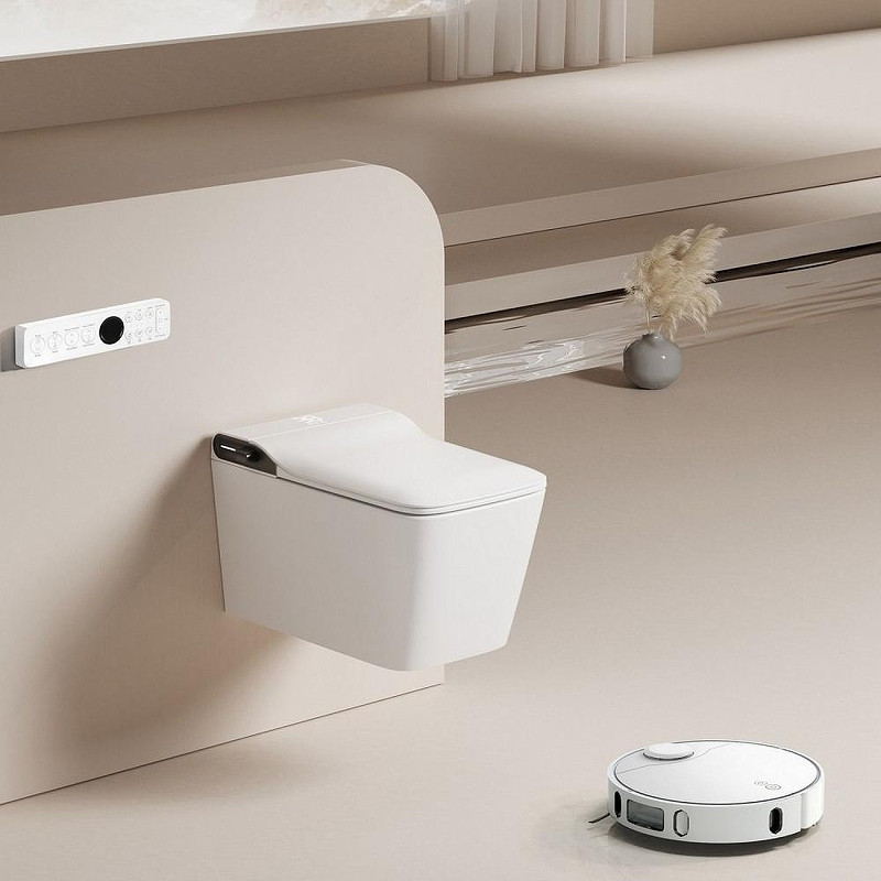 Комплект унитаза биде с инсталляцией Abber Rechteck AC1215S-AC0101P цвет Белый с сиденьем Микролифт