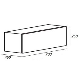 Тумба Cezares Cadro 70 CADRO-70-1C-SO-NR-BLUM подвесная