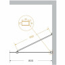 Душевая перегородка Cezares Liberta 80 LIBERTA-L-1-TB-80-C-NERO