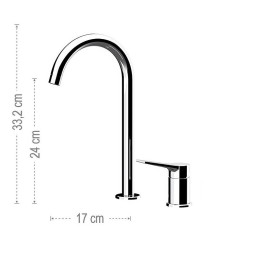 Смеситель для раковины Remer Slash Dot SL57LXV цвет Сталь