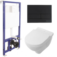 Комплект унитаза Villeroy&Boch O Novo 5660H101 с инсталляцией Berges Novum L5 040215