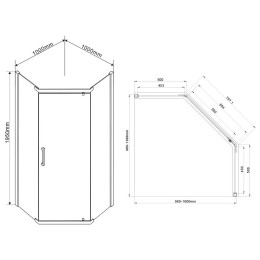 Душевой уголок Vincea Stresa 100x100 VSP-1S100CLG