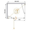 Душевой уголок Cezares Elena 90x80 ELENA-W-AH-1-90/80-C-Cr
