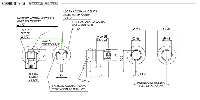 Душевая система Remer X Style X96D3SETDO цвет Золото глянцевое