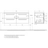 Тумба под раковину Cezares Eco-Cer-N 120 ECO-CER-N-1200-4C-SO-2-SPF-P подвесная