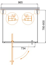 Душевой уголок Cezares Molveno 100x80 MOLVENO-BA2-100/80-C-Cr-IV