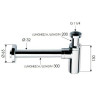 сифон Remer 958LNO черный матовый