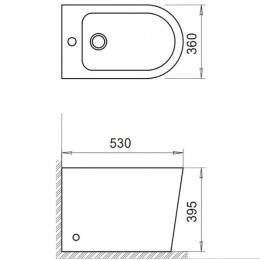 Биде BelBagno Flay-R BB1003B