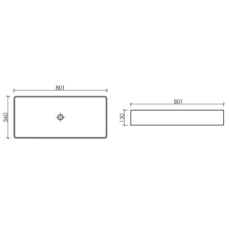 Раковина-чаша Ceramicanova Element 80 CN6072MB Черная матовая