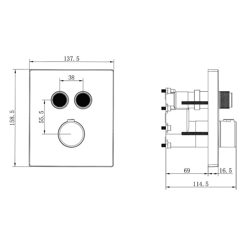 Душевая система Vincea Inspire VSFW-321MT1CH с термостатом