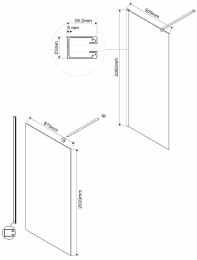 Душевая перегородка Vincea Walk-In 90 VSW-1H900CLG
