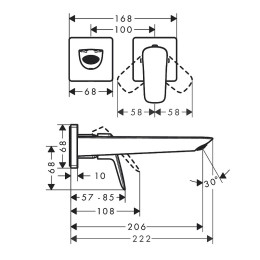 Смеситель для раковины Hansgrohe Fine 71256000