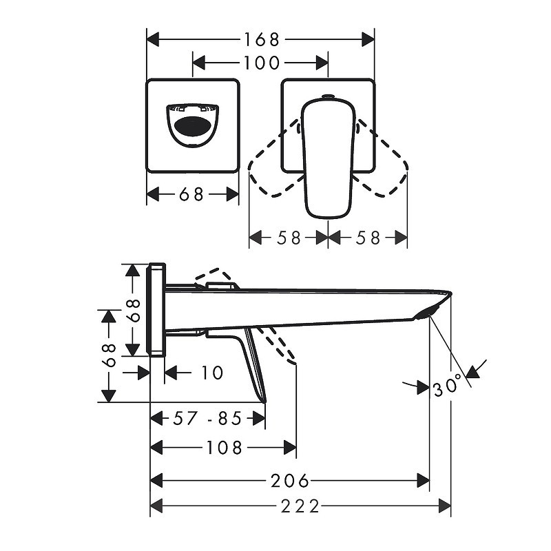 Смеситель для раковины Hansgrohe Fine 71256000