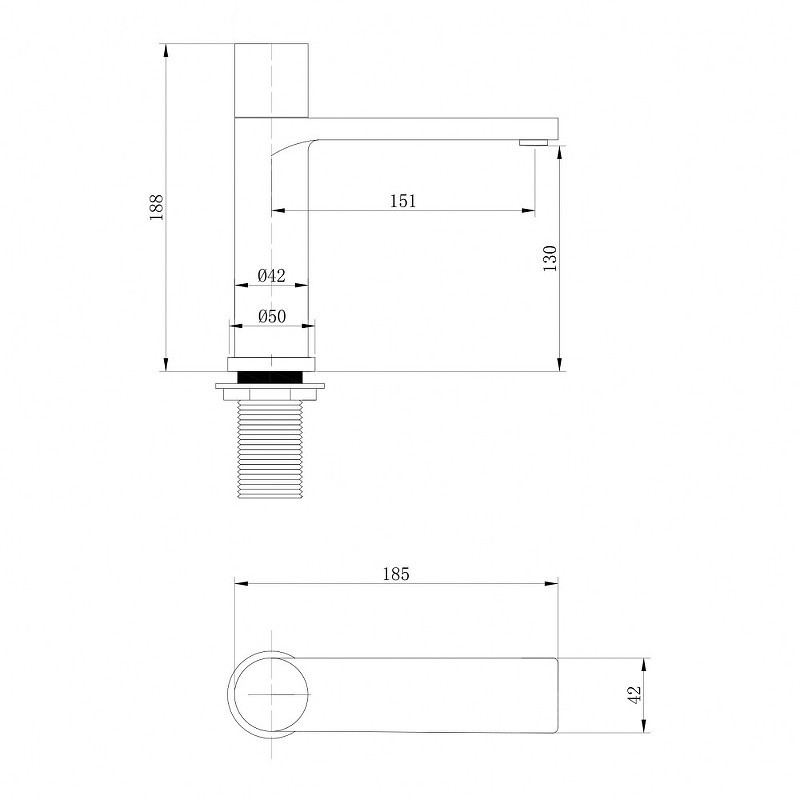Смеситель для раковины Abber Rund AF8710G