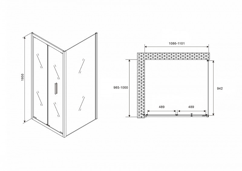 Душевой уголок Abber Sonnenstrand 110x100 AG07110-S100