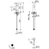 Смеситель для раковины Cezares Leaf LEAF-LSM1-L-SR
