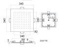 Верхний душ Remer 357EFS34DO цвет Золото глянцевое