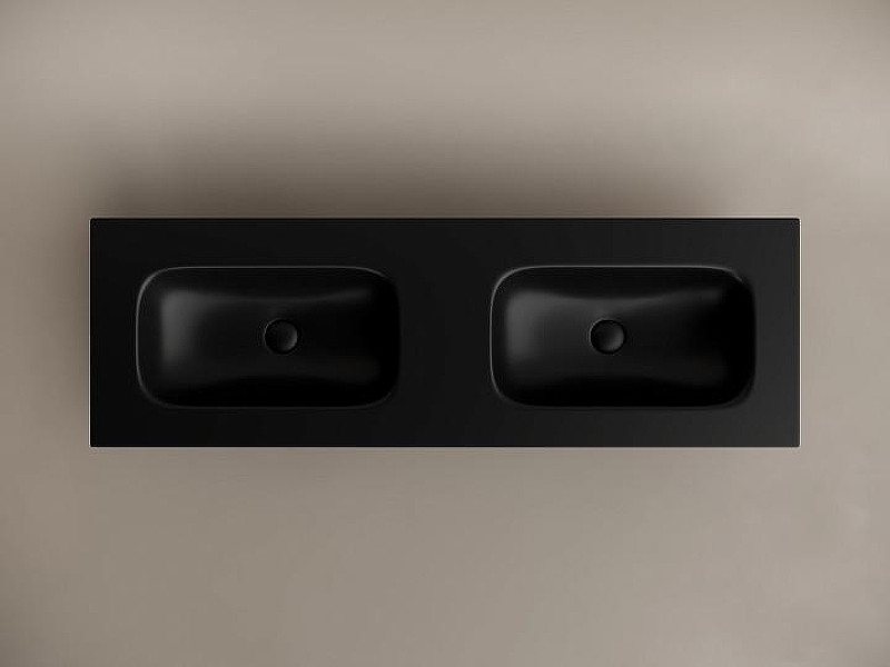Раковина Ceramicanova Grace 140 CN7022MBwx двойная Черная матовая
