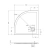 Душевой поддон из искусственного камня BelBagno Uno 80x80 TRAY-MR-UNO-R-80-550-35-W-BO