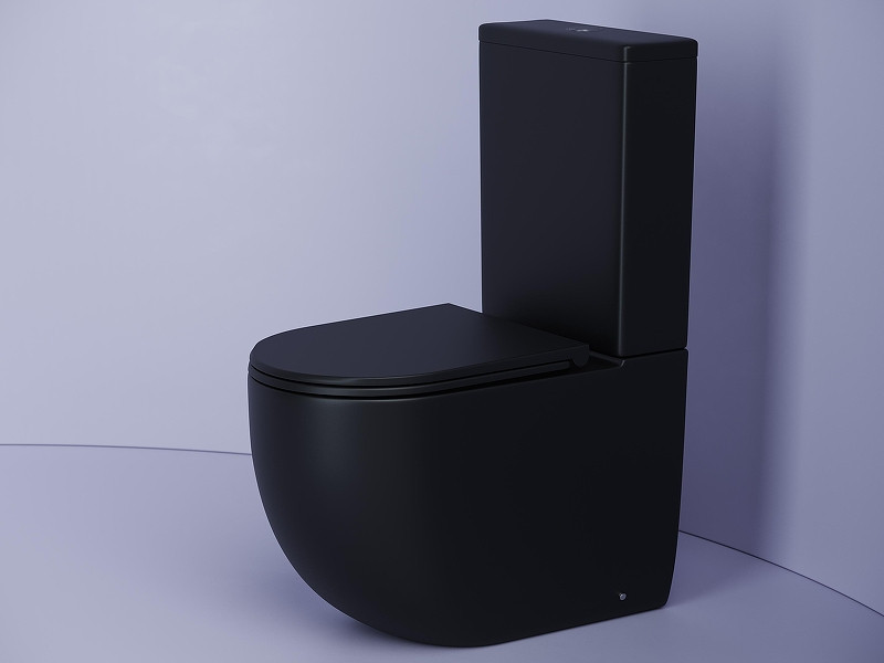 Унитаз-компакт Ceramicanova Metropol CN4001-BMB цвет Черный матовый без бачка с сиденьем Микролифт
