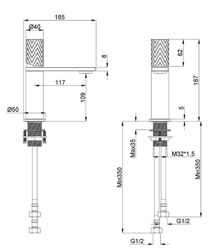 Смеситель для раковины Vincea Альто (Alto) VBF-6AL1CH