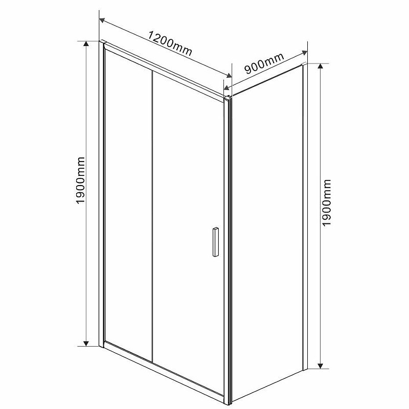 Душевой уголок Vincea Garda 120x90 VSR-1G9012CLG