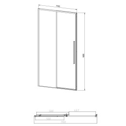 Душевая дверь Vincea Slim-N 110 VDS-4SN110CLG