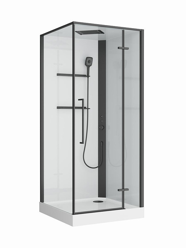 Душевая кабина BelBagno Uno 90х90 R UNO-CAB-A-1-90-C-NERO-Bi-TOP-R