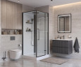 Душевая кабина BelBagno Uno 90х90 R UNO-CAB-A-1-90-C-NERO-Bi-TOP-R