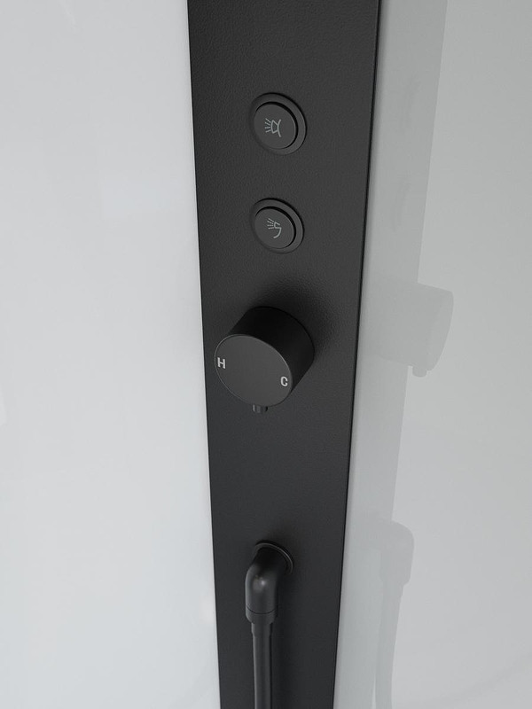 Душевая кабина BelBagno Uno 90х90 R UNO-CAB-A-1-90-C-NERO-Bi-TOP-R