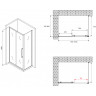 Душевой уголок Abber Schwarzer Diamant 100x80 AG30100BMH-S80BM профиль Черный стекло матовое
