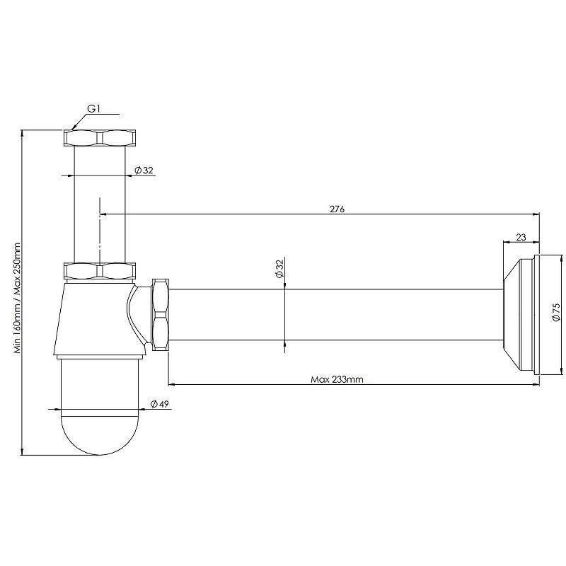сифон Remer 97010 Хром