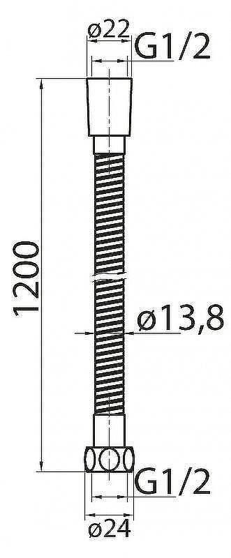 Душевой шланг Cezares CZR-C-FMDC2-120-02