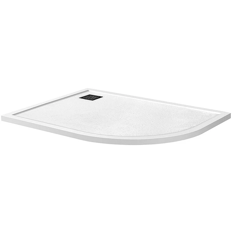Душевой поддон из искусственного камня BelBagno Uno 120x80 L TRAY-MR-UNO-RH-120/80-550-35-W-L-NO