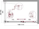 Душевой уголок BelBagno Acqua 150х90 ACQUA-AH-1-150/90-C-Cr