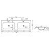 Раковина Ceramicanova Grace 140 CN7022MB двойная Черная матовая