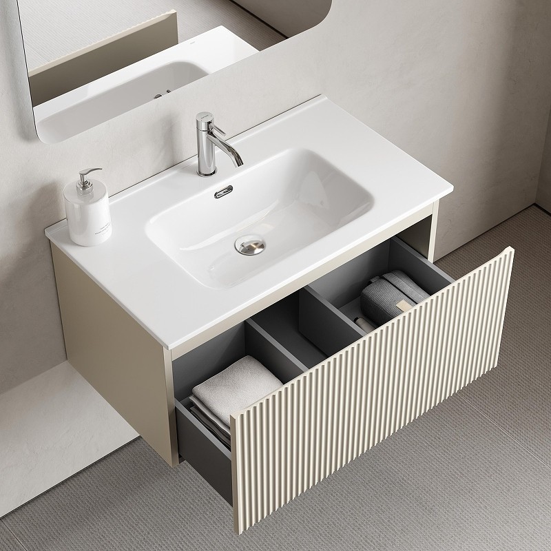 Тумба под раковину Sancos Snob R 1.0 80 SNR1.080CE подвесная цвет Beige Soft