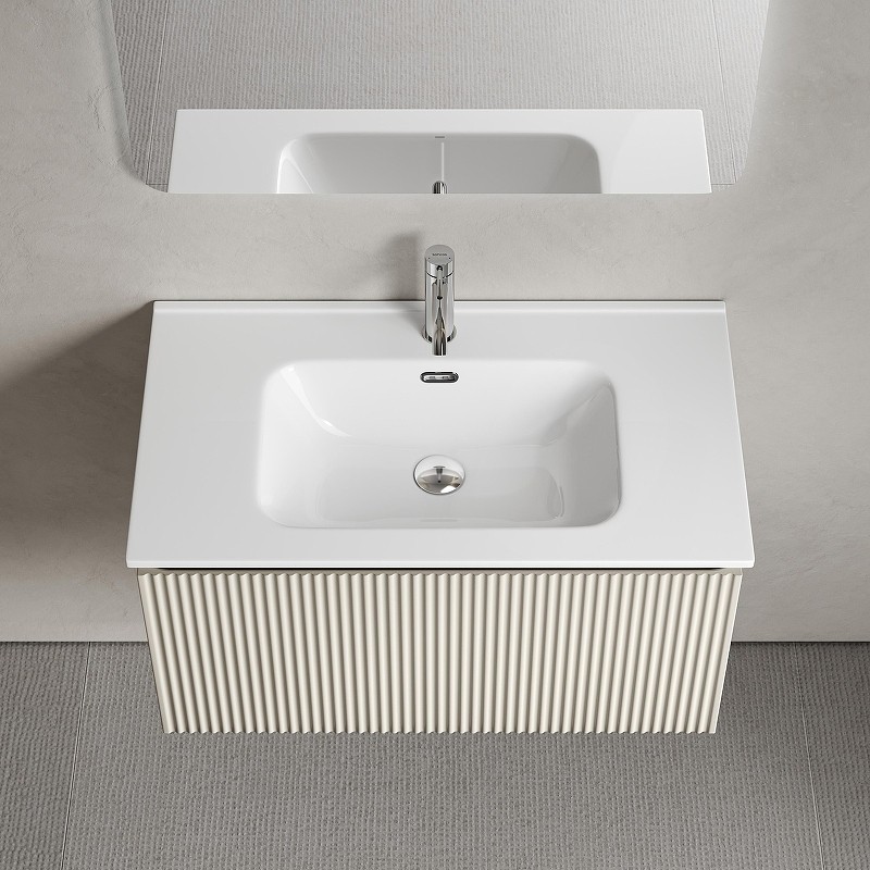 Тумба под раковину Sancos Snob R 1.0 80 SNR1.080CE подвесная цвет Beige Soft