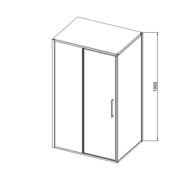 Душевой уголок Vincea Slim 8mm 90х120 VSR-4SLP9012CLGM