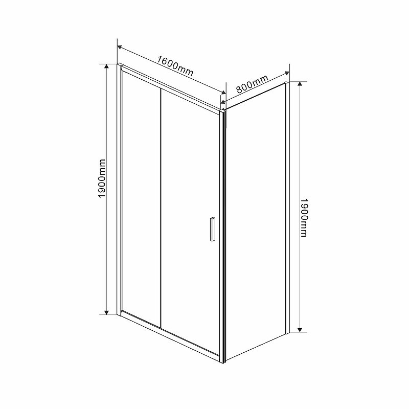 Душевой уголок Vincea Garda 160х80 VSR-1G8016CL